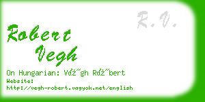 robert vegh business card